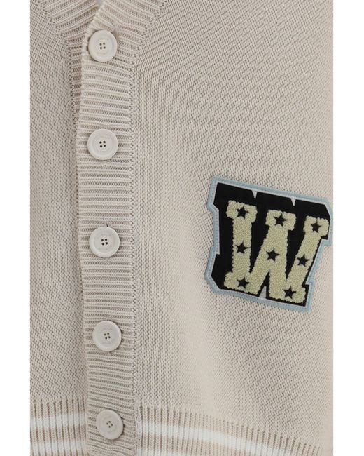 Off-White c/o Virgil Abloh White Star Logo Diagonal Varsity Cardigan for men