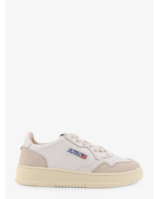 Autry White Medalist Low Leather Sneakers