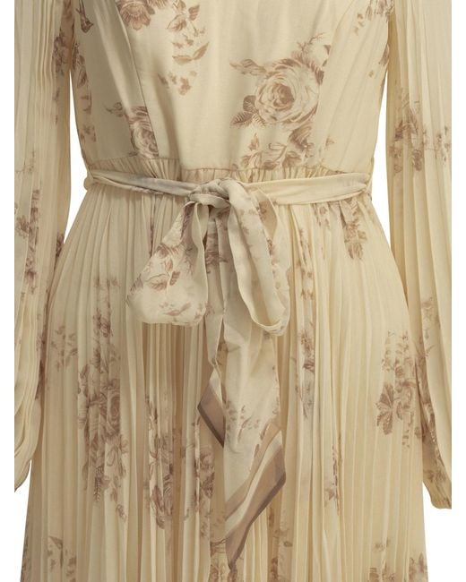 Zimmermann Natural "Sunray" Midi Dress