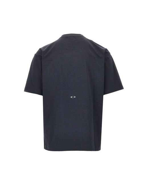 Oakley Blue 'Fgl Scratch' Technical Fabric T-Shirt for men
