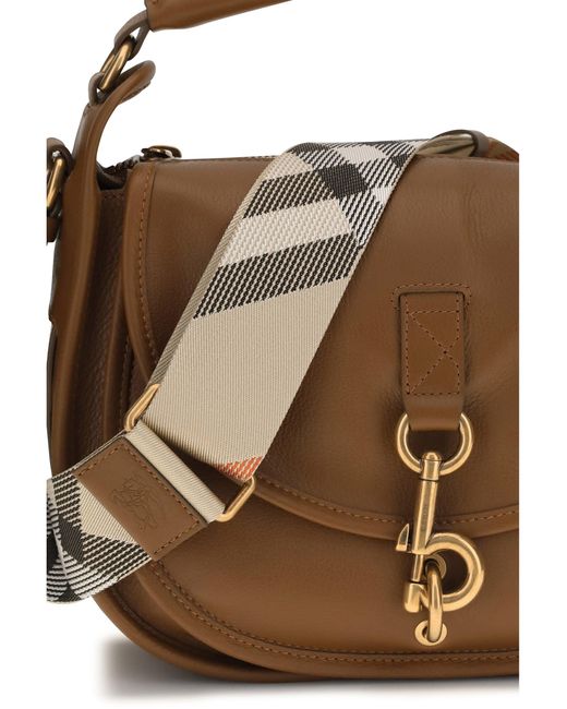 Burberry Brown Small B Clip Crossbody Bag