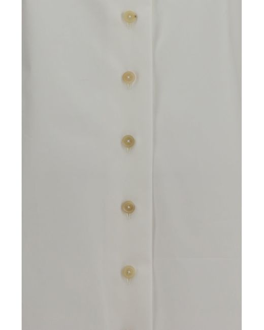 Khaite Gray Shirt Ivy High-Neck