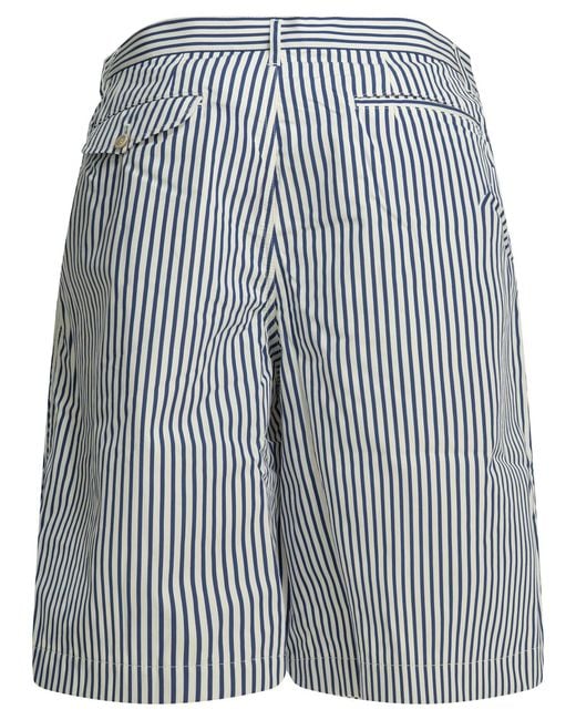 Comme des Garçons Blue Formal Striped Shorts for men