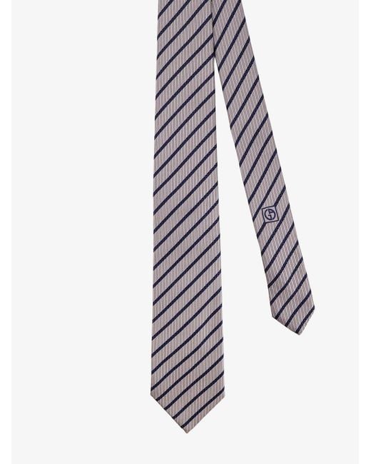 Giorgio Armani Gray Silk Tie for men