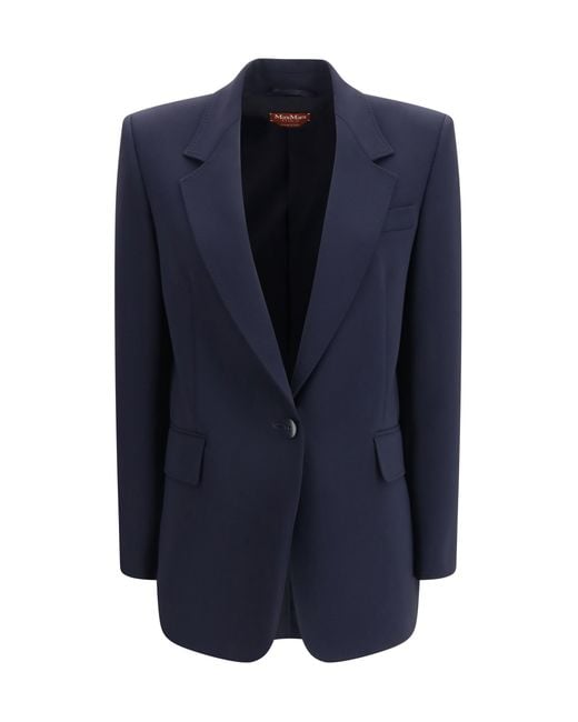 Max Mara Blue Bosco Blazer