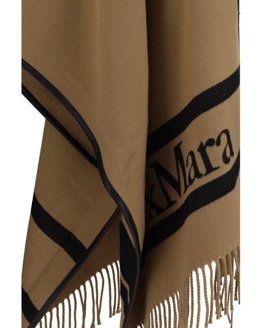 Max Mara Multicolor Aris Wool Poncho