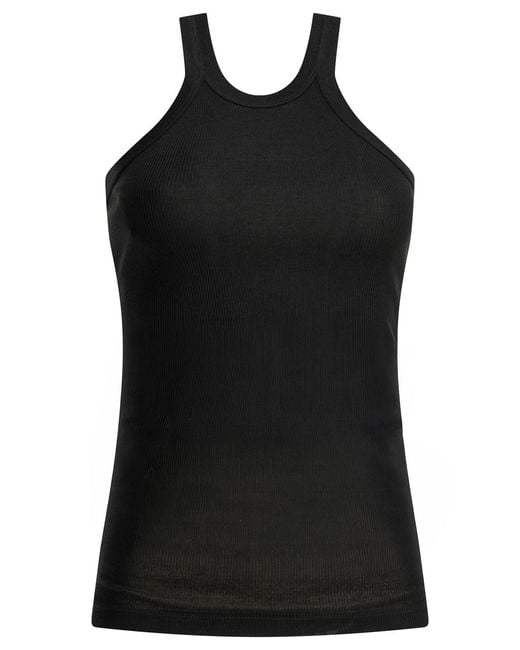 Max Mara Black Cotton And Silk Tank Top