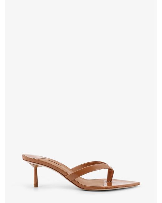 Le Silla Brown Sandals Gisele Patent Leather