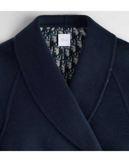 Dior Blue Belted Short Coat