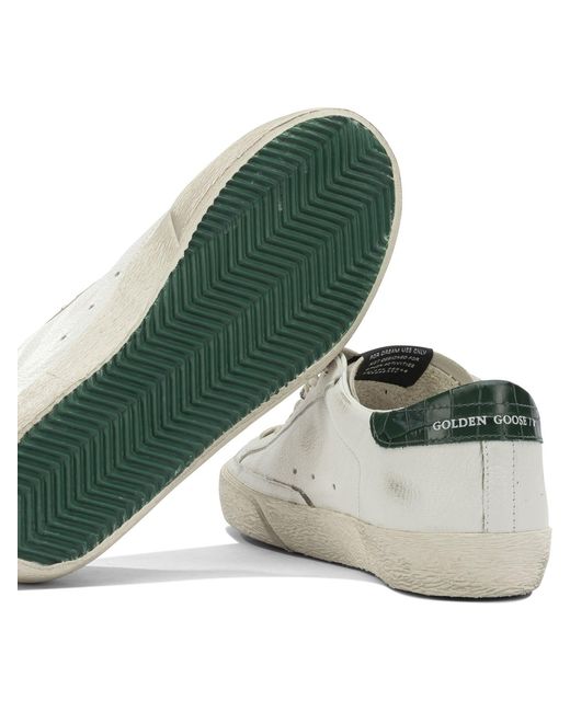 Golden Goose Deluxe Brand White "Super Star" Sneakers