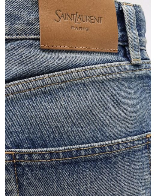 Saint Laurent Blue Ankle Midi Denim Jeans