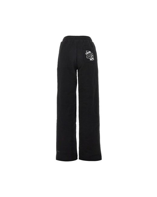 Dolce & Gabbana Black Dg Logo Patch Sweatpants