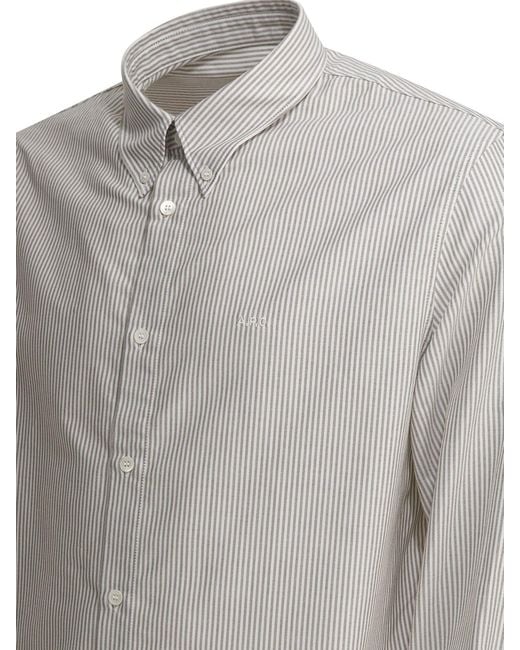 A.P.C. Gray "greg" Shirt for men