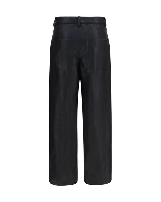 Kristina Ti Black Faux Leather Pants Vintage Effect