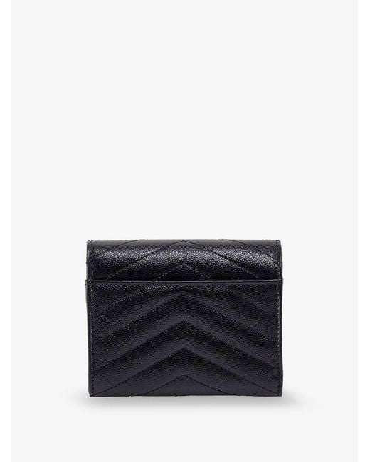 Saint Laurent Black Leather Wallet