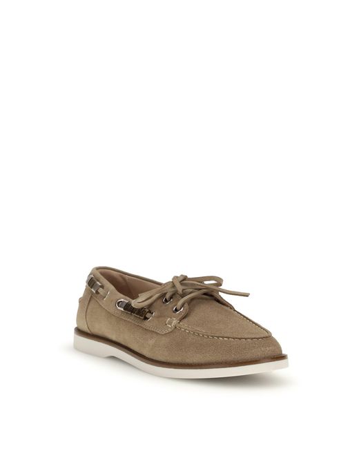 Pinko Natural Loafers Grace Suede