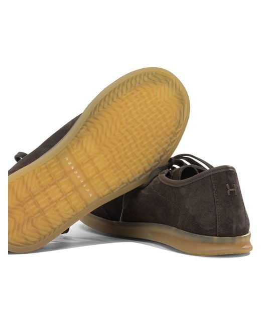 Henderson Brown Lamb Leather Sneakers for men