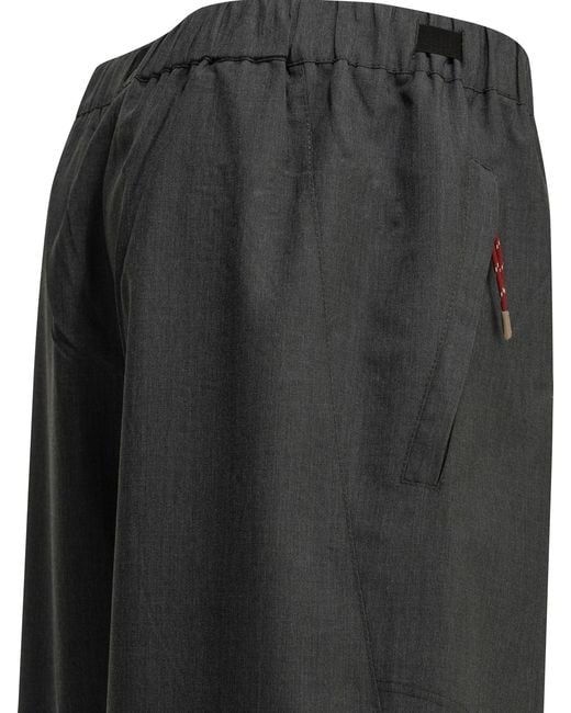 Prada Gray Wool Parachute Pants