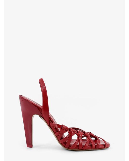 Women's Red Estra Leather Sandals