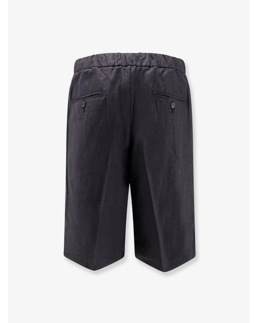 Hevò Blue Shorts Torre Lapillo Linen for men