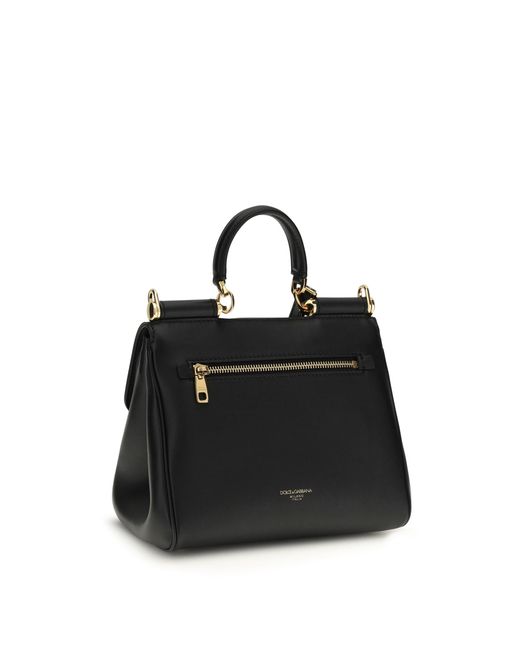 Dolce & Gabbana Black Shoulder Bag My Sicily Leather