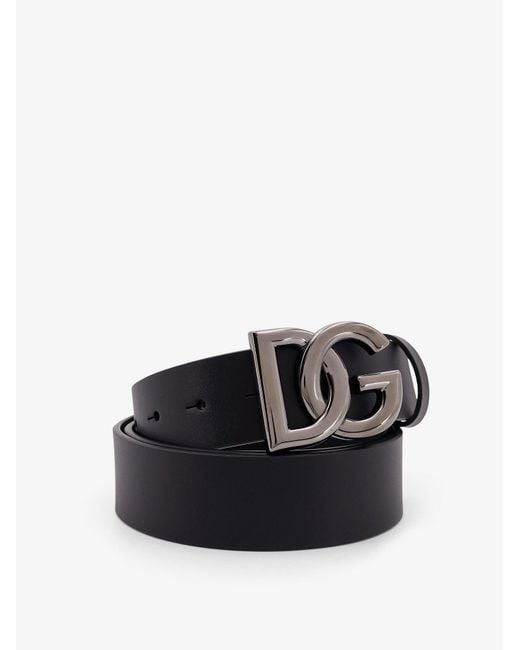 Dolce & Gabbana White Dolce & Gabbana Leather Belt for men