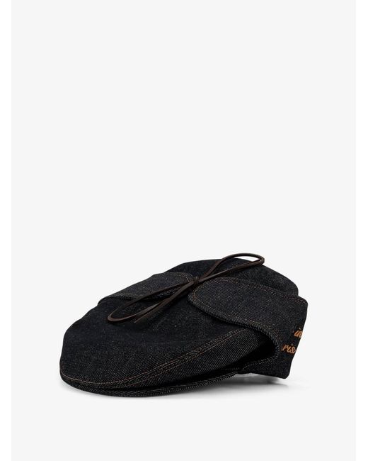 Walk In Paris Black Sherlock Raw Denim Hat for men