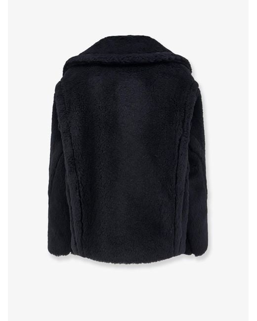 Max Mara Black Mxmalcuno Alpaca, Virgin Wool And Silk Jacket
