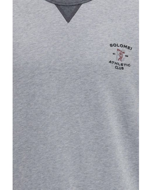Brunello Cucinelli Gray T-Shirt Melange for men