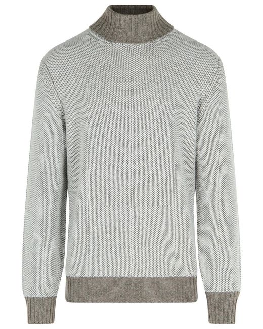 Gran Sasso Gray Cashmere Sweater for men