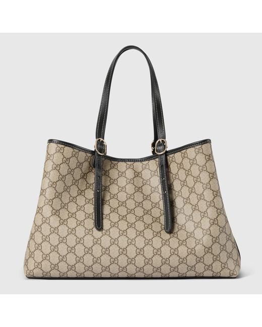 Gucci Natural Gg Emblem Medium Shoulder Bag