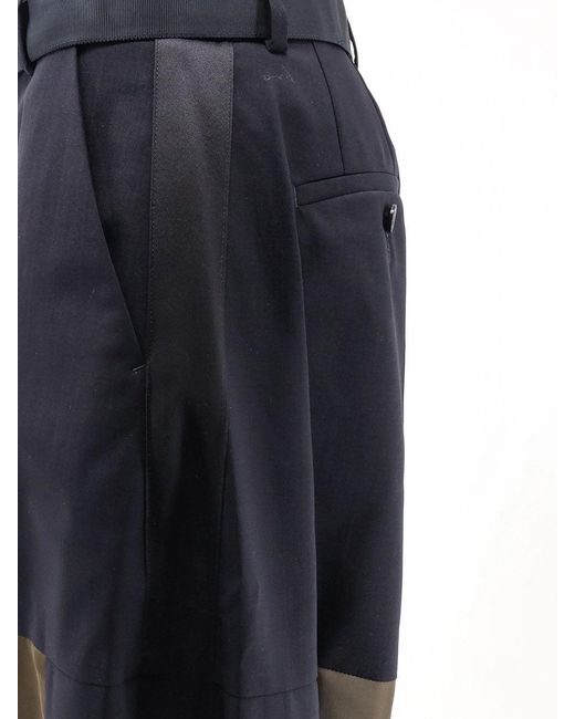 Sacai Blue Rtw Lana/Poliestere/Cupro
