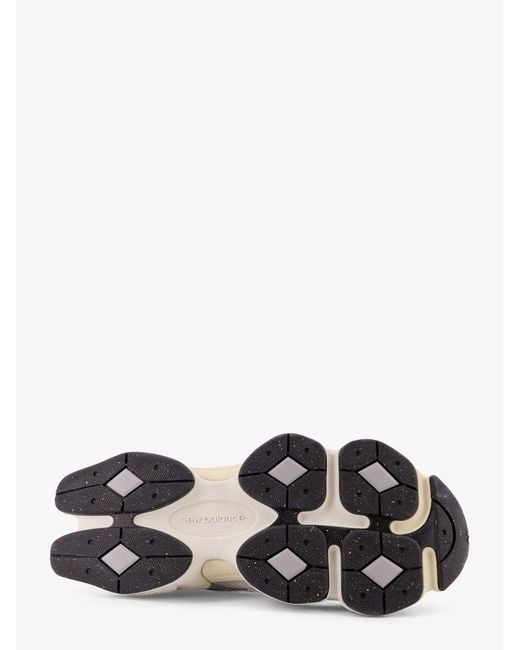 New Balance White Mesh And Suede 9060 Sneakers for men
