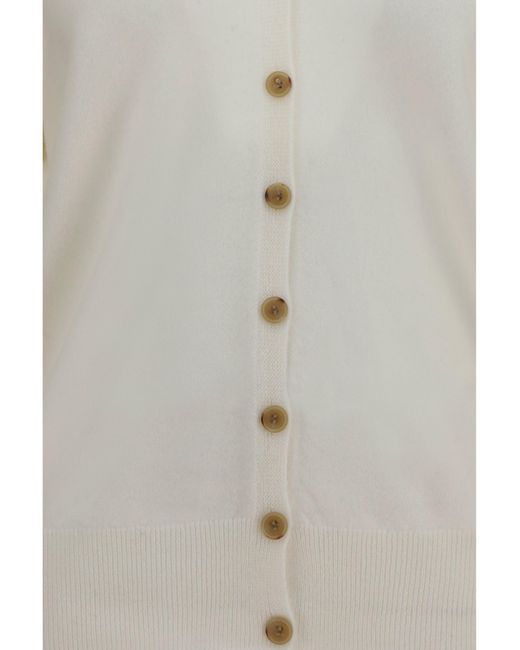 Lisa Yang White Jiani Cashmere Cardigan