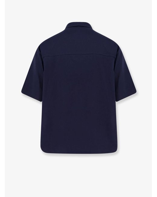 Hevò Blue Shirt Montursi Linen-Blend for men