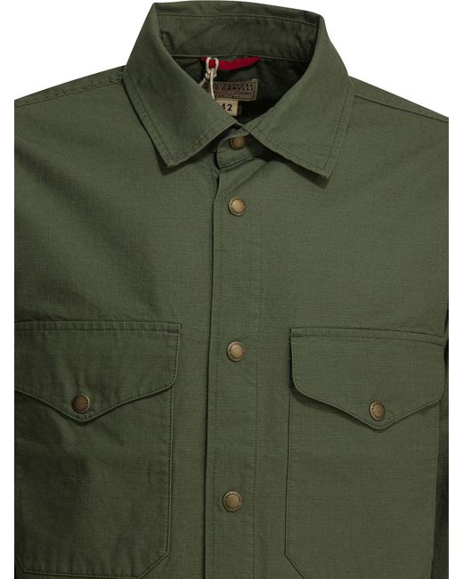 Manifattura Ceccarelli Green "Country" Overshirt Jacket for men