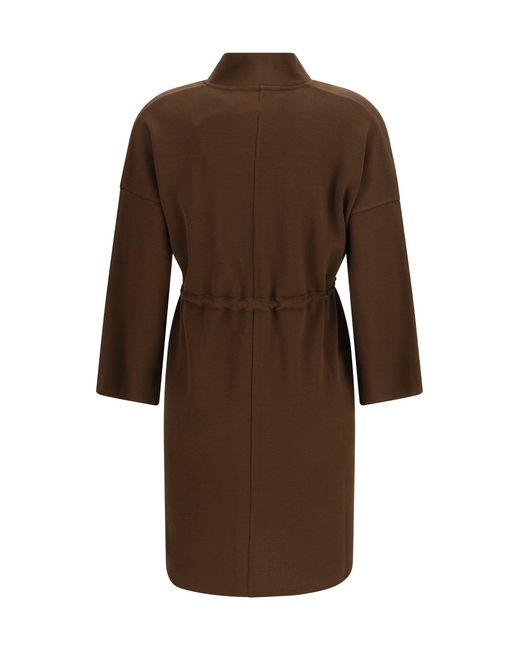 Ella Brown Cardigan Deconstructed Drawstring