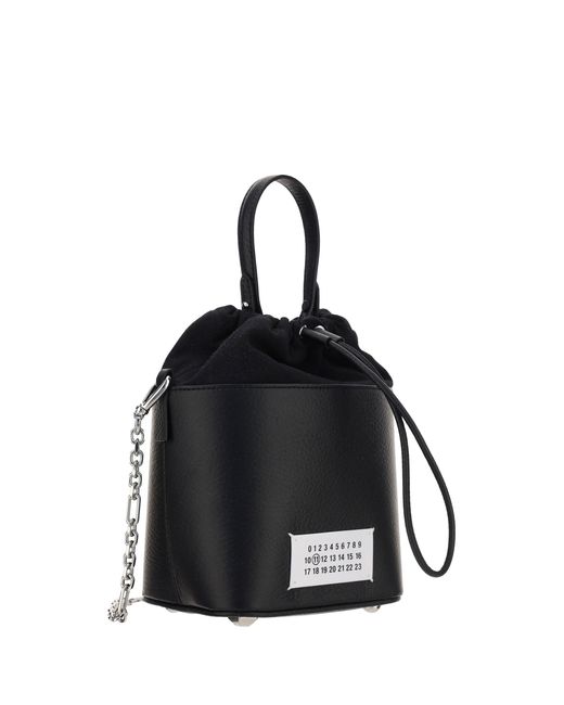Margiela Black Leather Bucket Bag