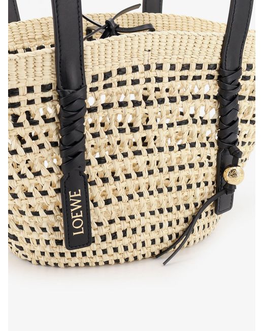 Loewe Metallic Paula's Ibiza -Braid Basket Small Iraca Palm Leaf Shoulder Bag