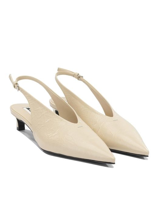 Jil Sander Natural Leather Slingback