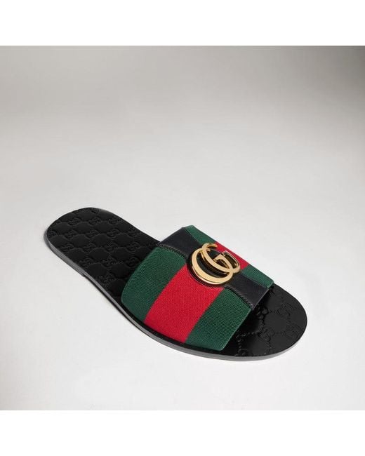 Gucci Black Riviera Sandals for men