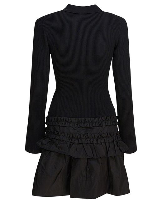 Ganni Black Flared Dress