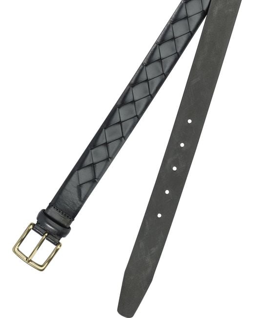 Officine Creative White Oc Strip Leather Belt for men