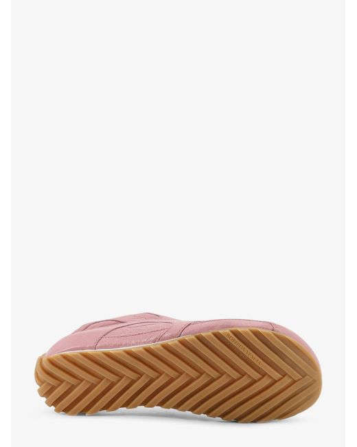 Bottega Veneta Pink Orbit Flash Leather Sneakers