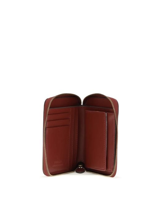 Pinko Purple Zip-Around Wallet Dark Calf Leather