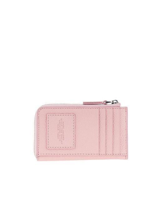 Marc Jacobs Pink Grained Leather Zip Wallet