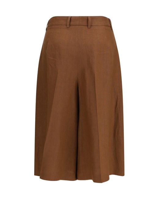 Lardini Brown Bermuda Shorts Twill