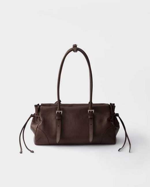 Prada White Karin Medium Shoulder Bag