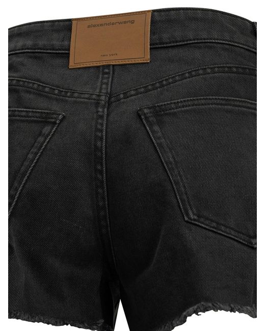 Alexander Wang Black Fly Five-Pocket Shorts