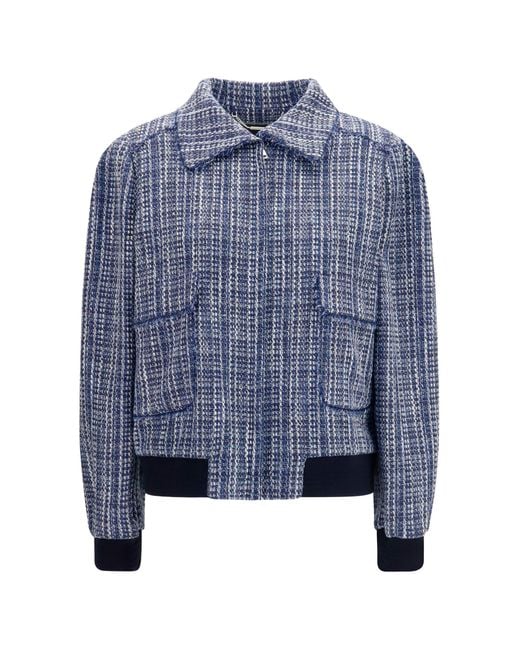 Kiton Blue Tweed Jacket